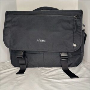 New Black Laptop Bag with Multiple Compartments Adjustable Straps Unisex
